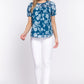 Short Slv Print Clip Dot Blouse