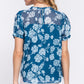Short Slv Print Clip Dot Blouse