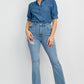 Button-down Denim Shirt Top