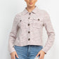 Plaid Button-down Tweed Jacket