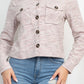 Plaid Button-down Tweed Jacket