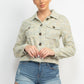 Plaid Button-down Tweed Jacket