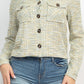 Plaid Button-down Tweed Jacket