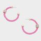 Color Texture Hoop Earring
