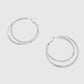 Metal Double Hoop Earring