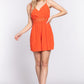Wrap Cross Strap Woven Cami Romper