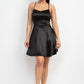Crisscross A-line Cinched Skater Dress