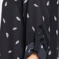 3/4 Roll Up Slv V-neck Print Blouse
