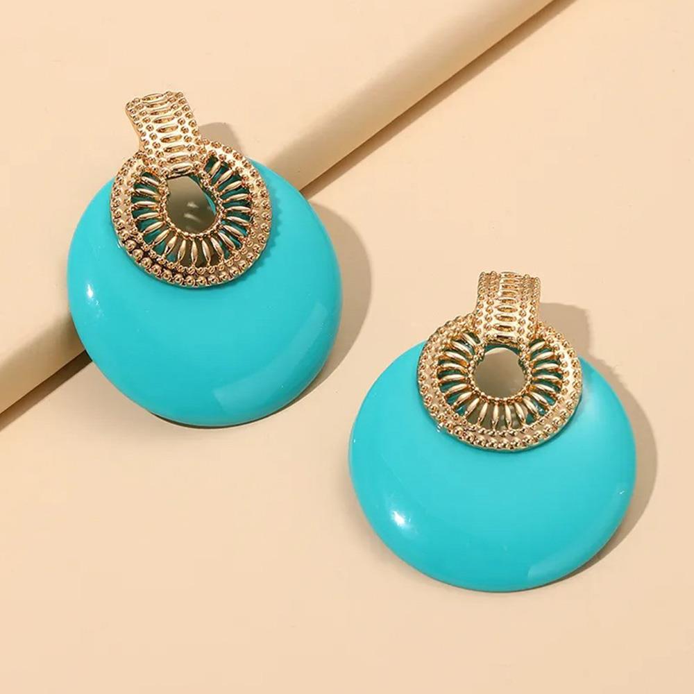 Round Metal Post Earring