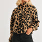 Leopard Teddy Zip-up Two Pocket Jacket