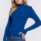 Long Slv Mock Neck Rib Sweater
