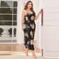Silk Sexy Print Slip Nightdress