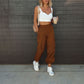 Cargo Pants Elastic Waist Ankle Tied