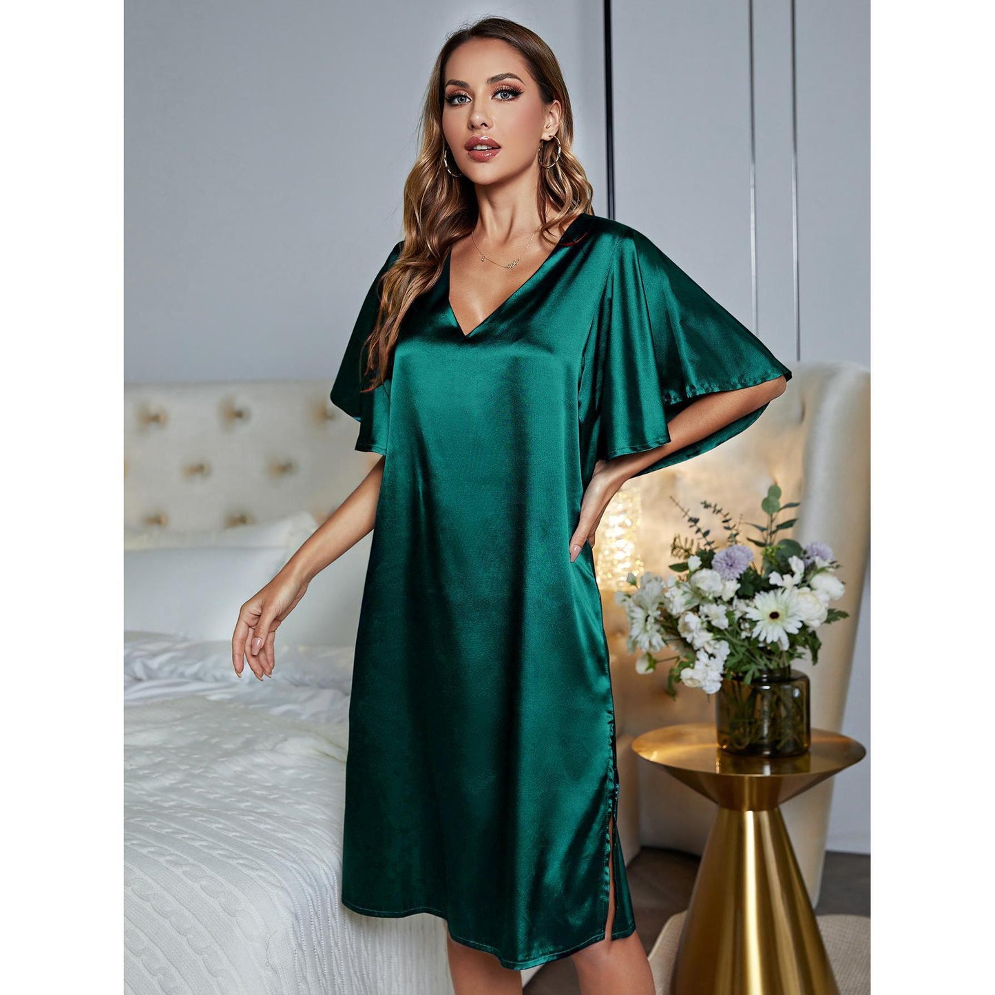 Ice Silk Satin Nightdress