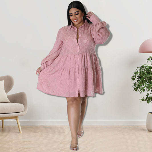 Small Chrysanthemum Long Sleeve Dress