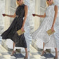 Elegant Sleeveless Ruffled Printed Dress