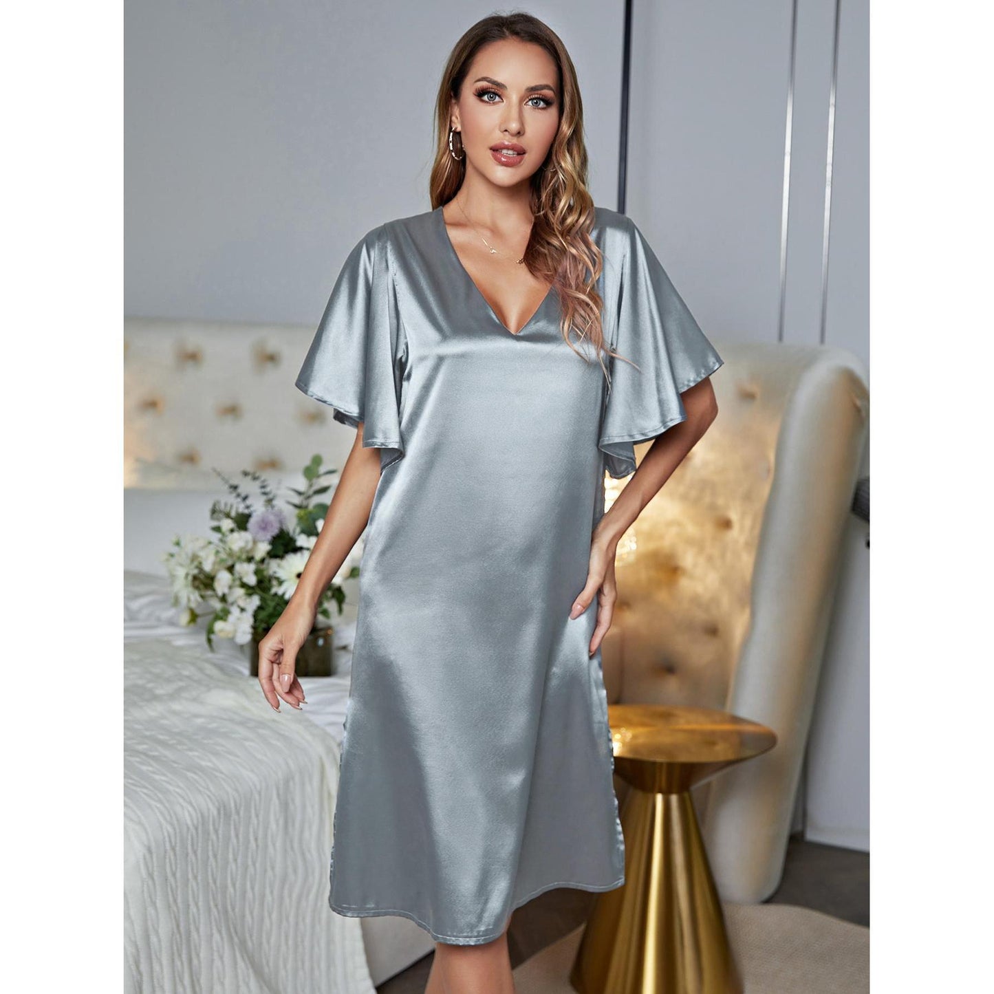 Ice Silk Satin Nightdress