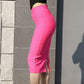 Striped Sexy Mid Skirt Elegant Slim