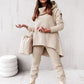 Solid Color Casual Sweater Set