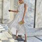 Elegant Sleeveless Ruffled Printed Dress